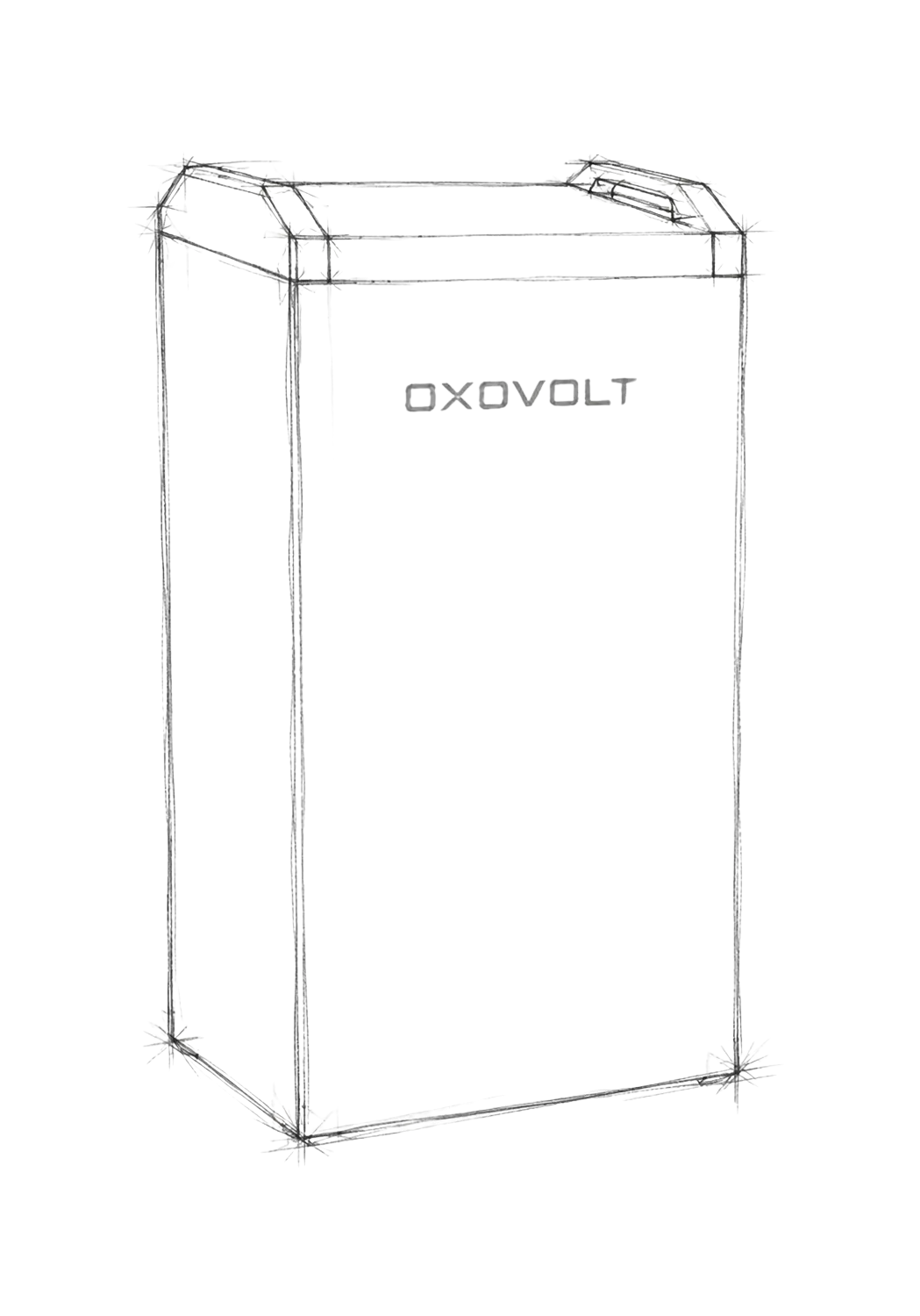3D wireframe draft of a pack