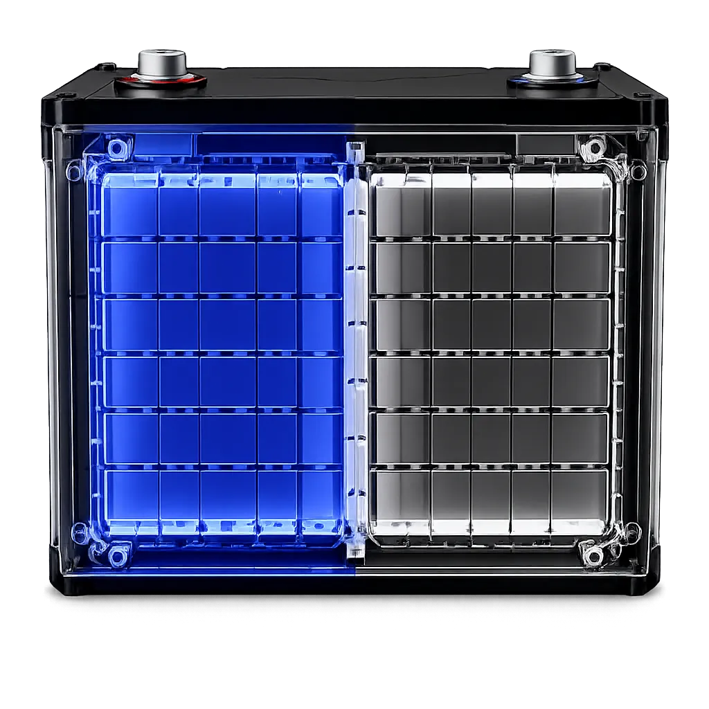 Immersion pack, cells submerged in dielectric fluid