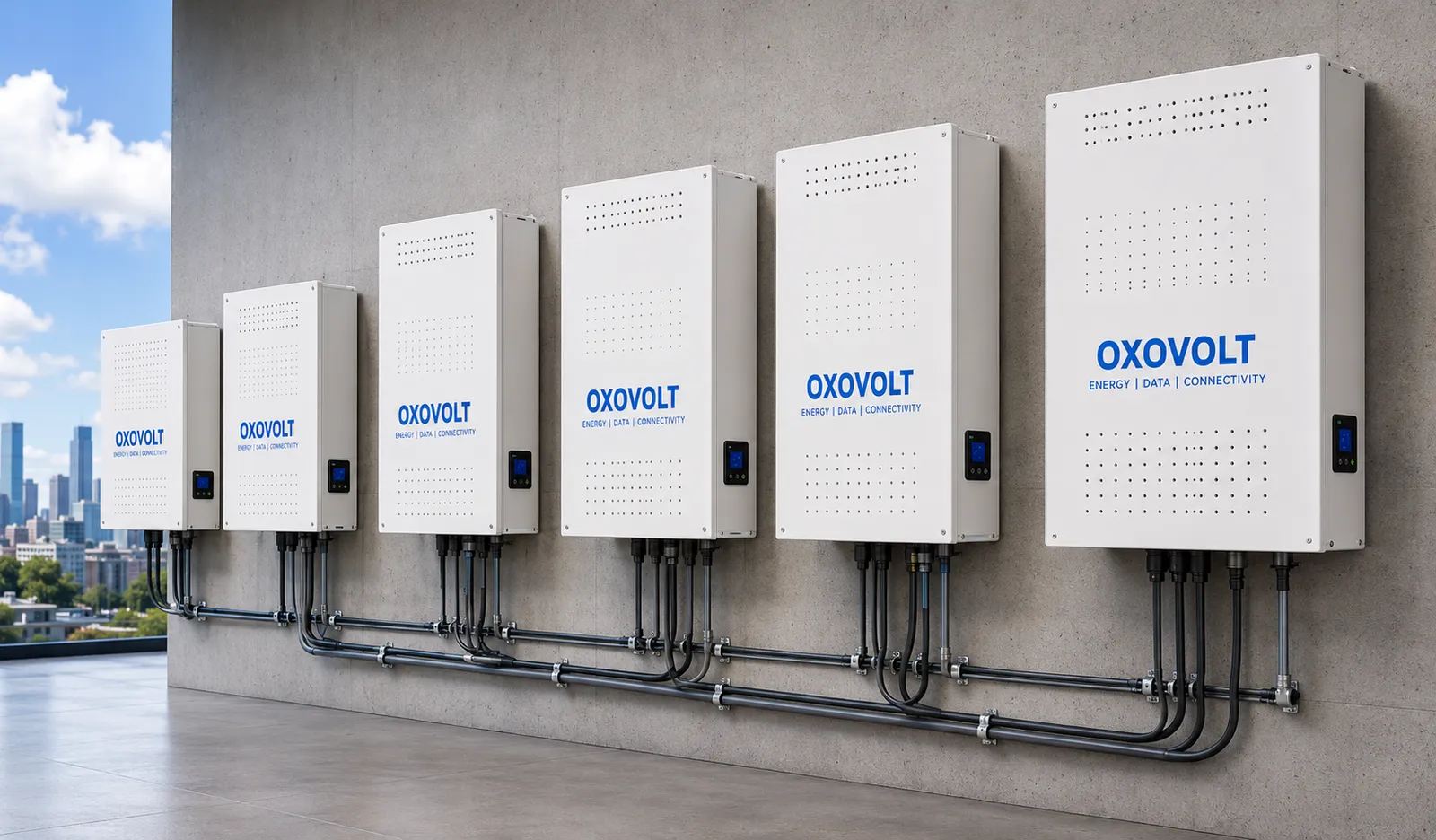 Row of identical wall units